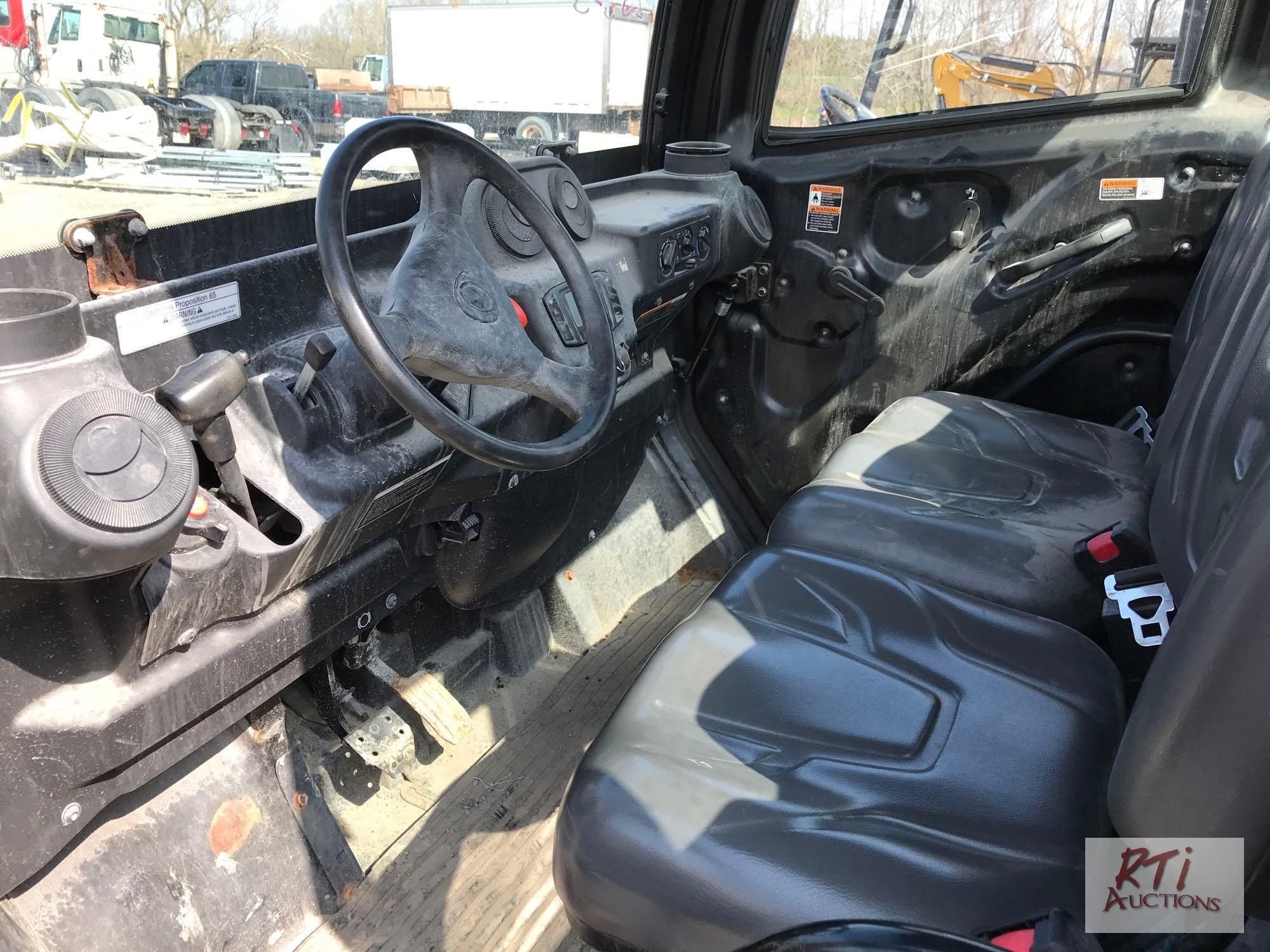 Kubota RTVX1100C utility vehicle, cab, hydraulic dump, 221 hrs., engine issue,Eq # 115528