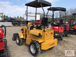 AGT Industrial KRW23 mini wheel loader, 40in bucket, gas engine