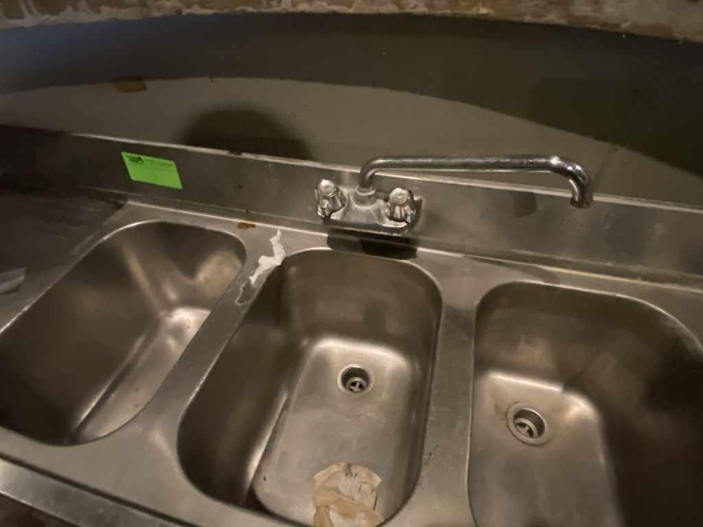 Undercounter Stainless Three Compartment Bar Sink