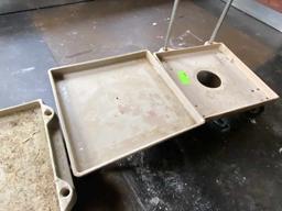 Three 4 Wheel Carts