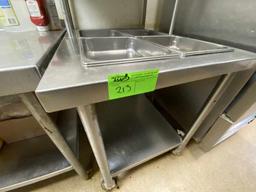 Stainless Steel Prep Table Pan Inserts & Top Shelf