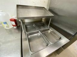 Stainless Steel Prep Table Pan Inserts & Top Shelf