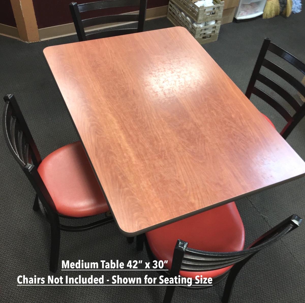 2 Medium Tables Only  42x30
