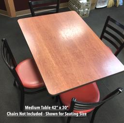 2 Medium Tables Only  42x30