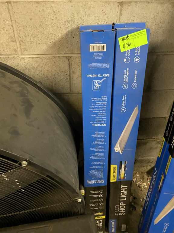 Lot of  Four Shop 4' Led Lights, New in Boxes