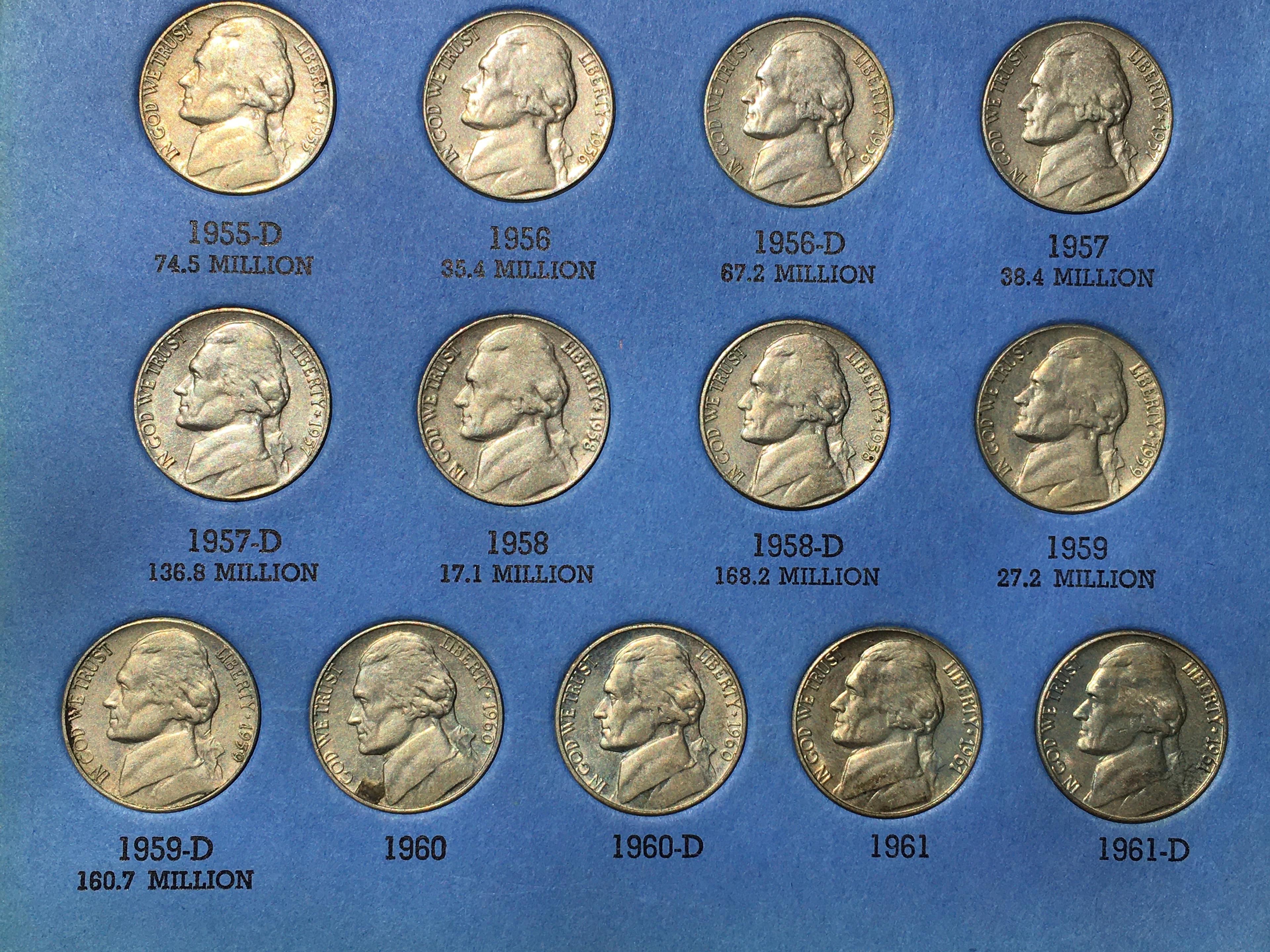 Jefferson Nickel Collection Starting 1938