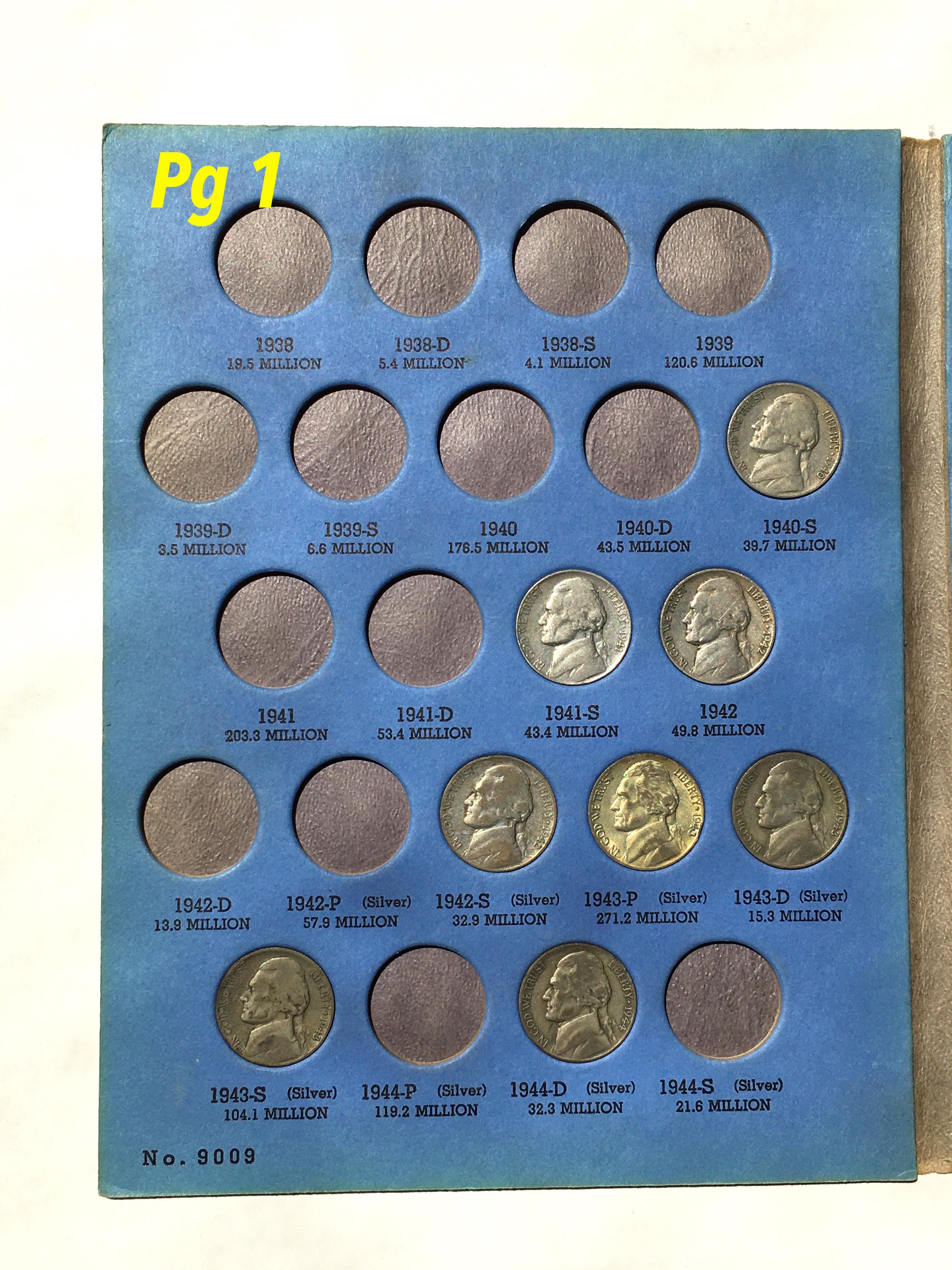 Jefferson Nickel Collection Starting 1938