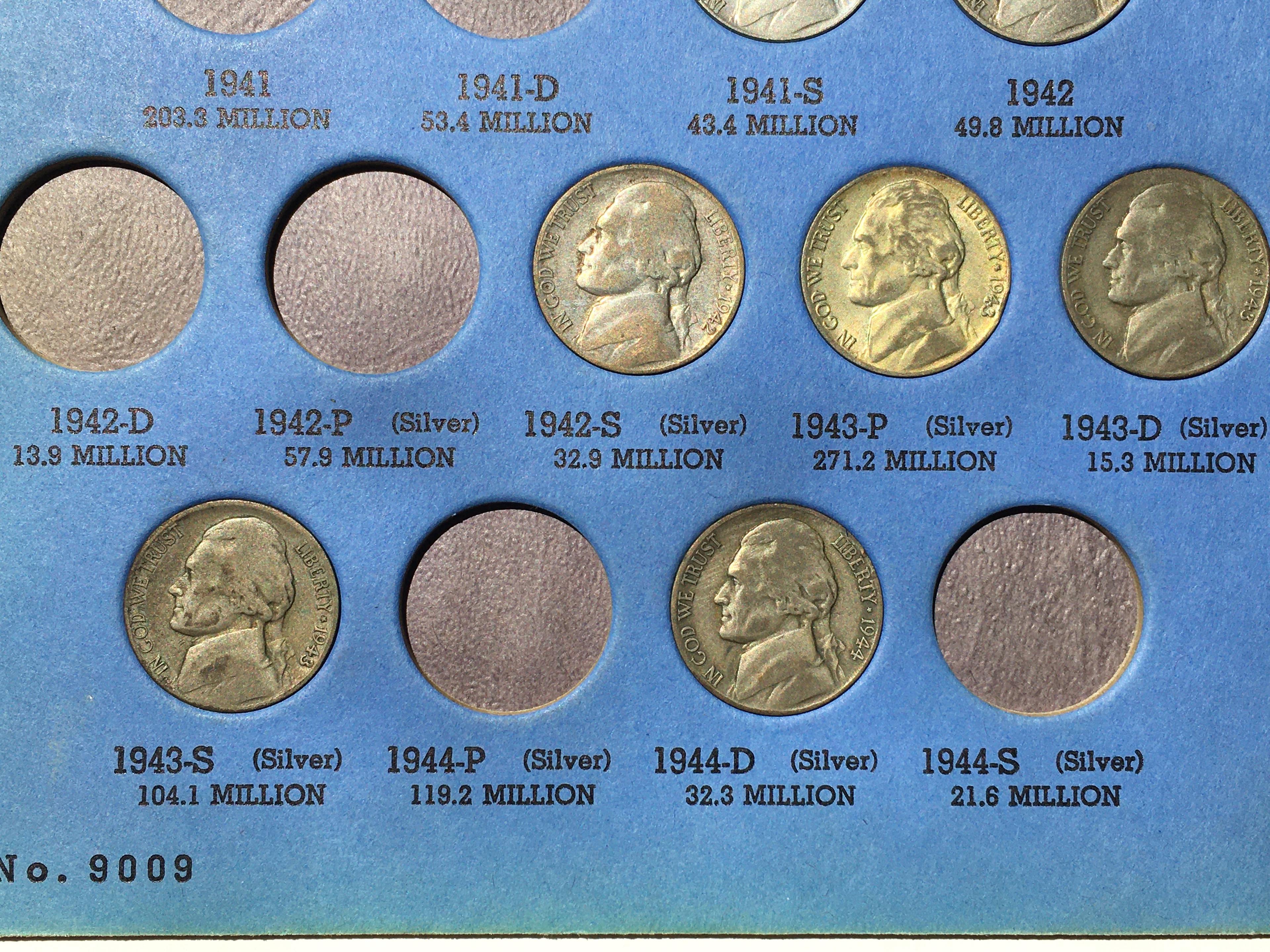 Jefferson Nickel Collection Starting 1938
