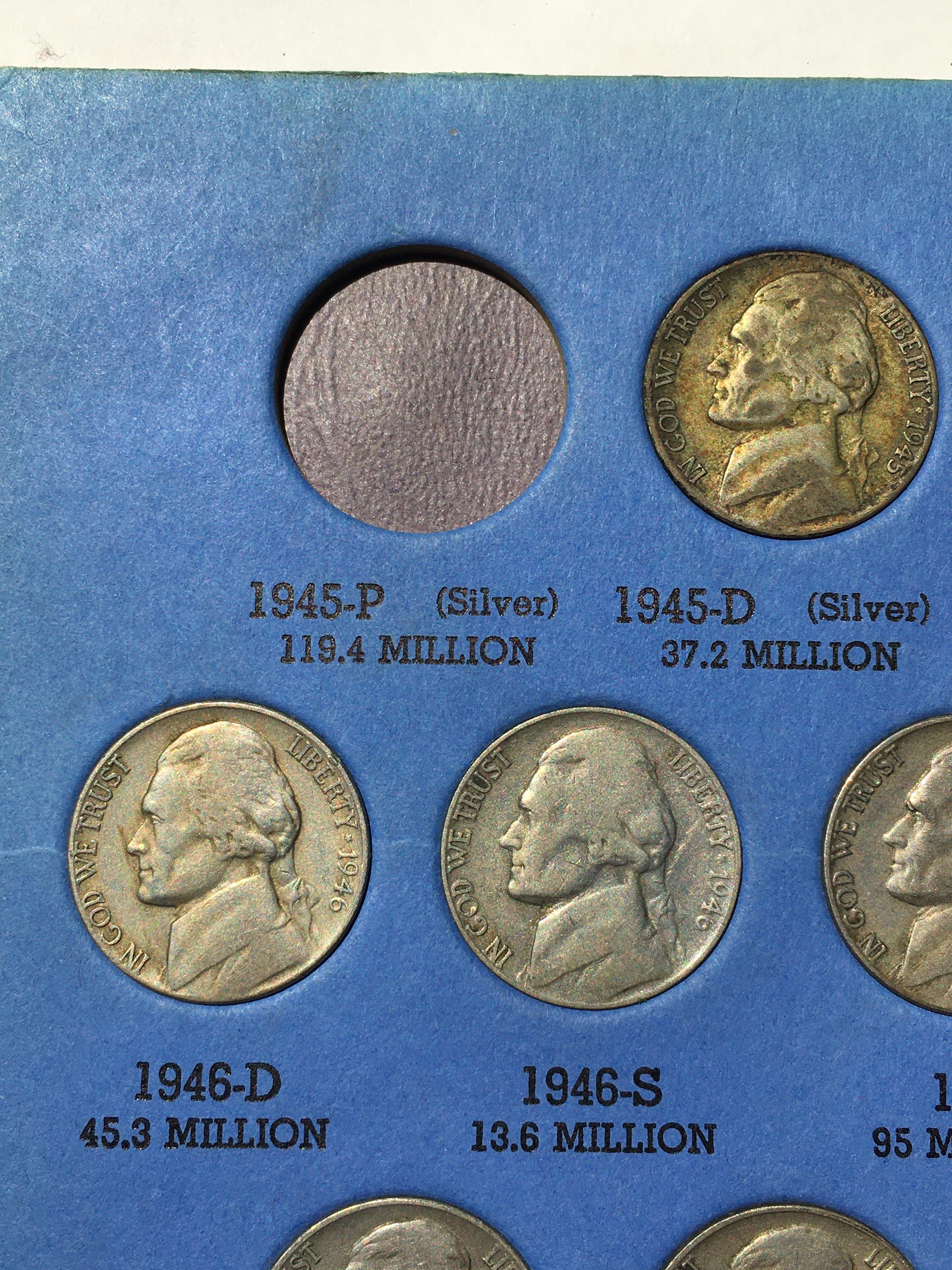 Jefferson Nickel Collection Starting 1938
