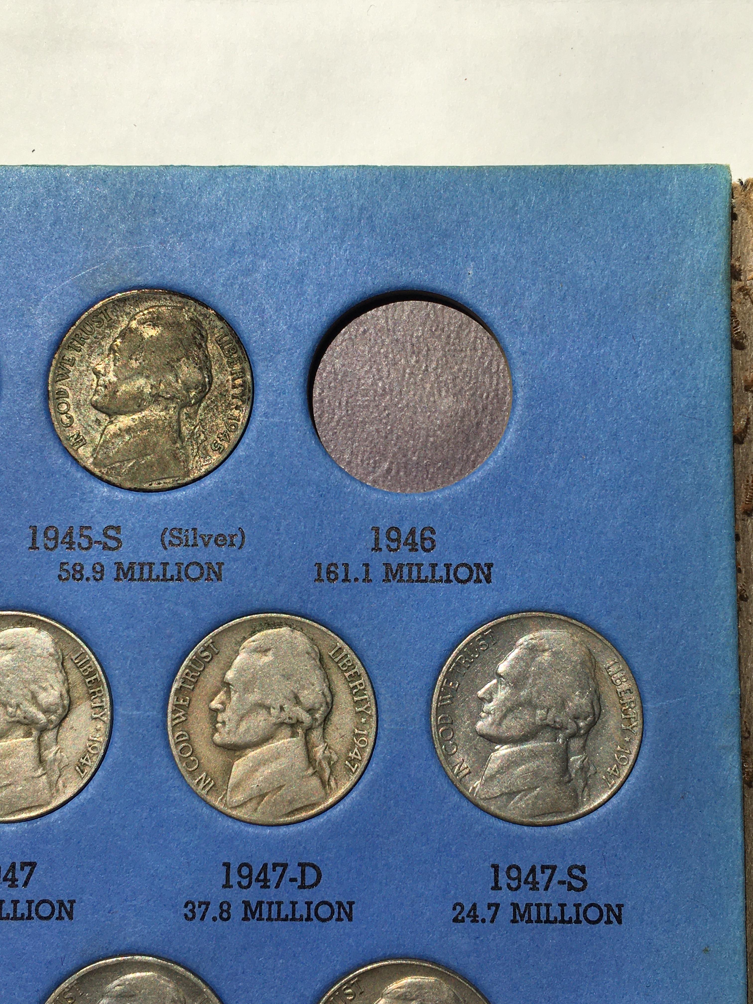 Jefferson Nickel Collection Starting 1938