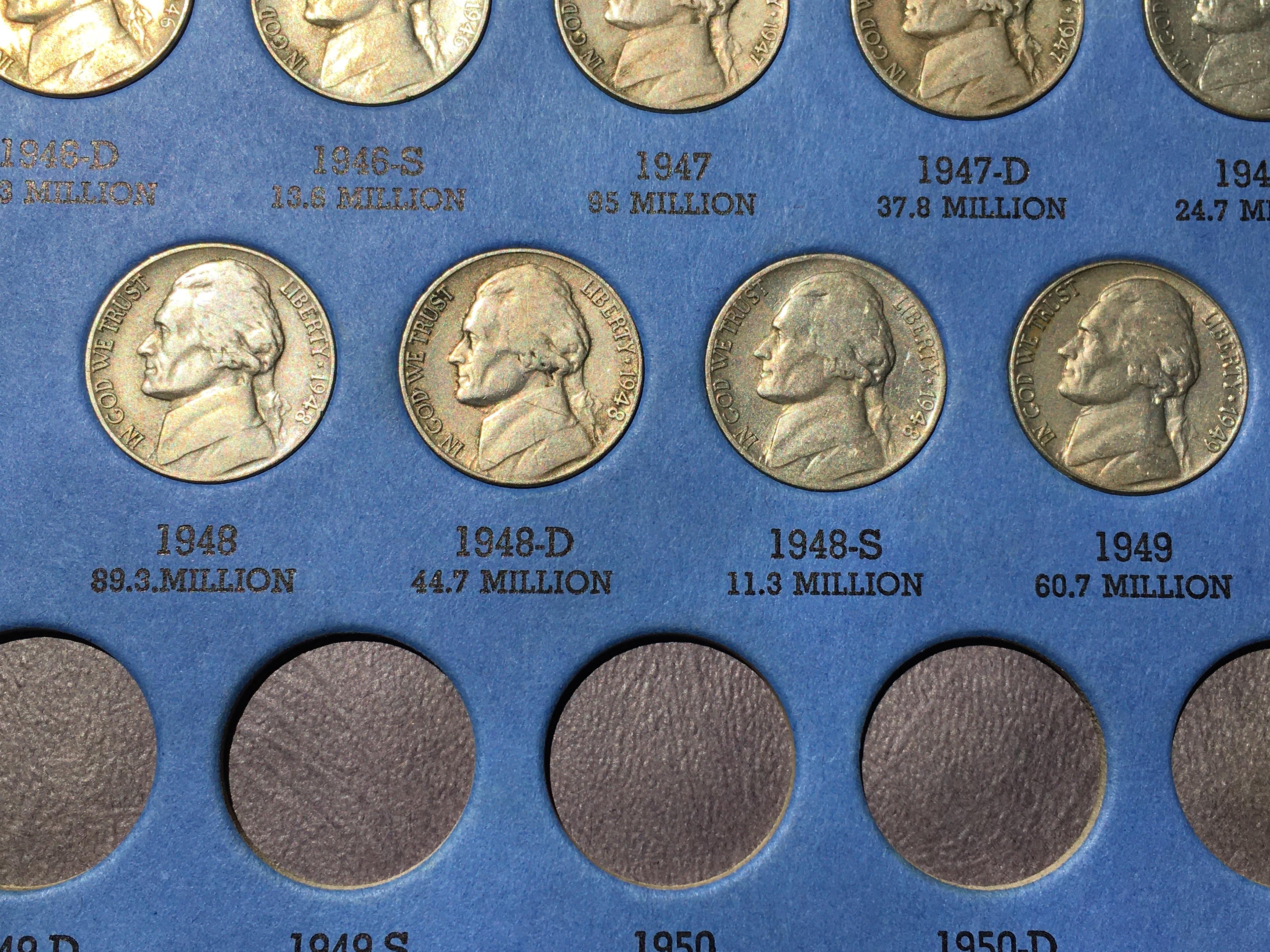 Jefferson Nickel Collection Starting 1938