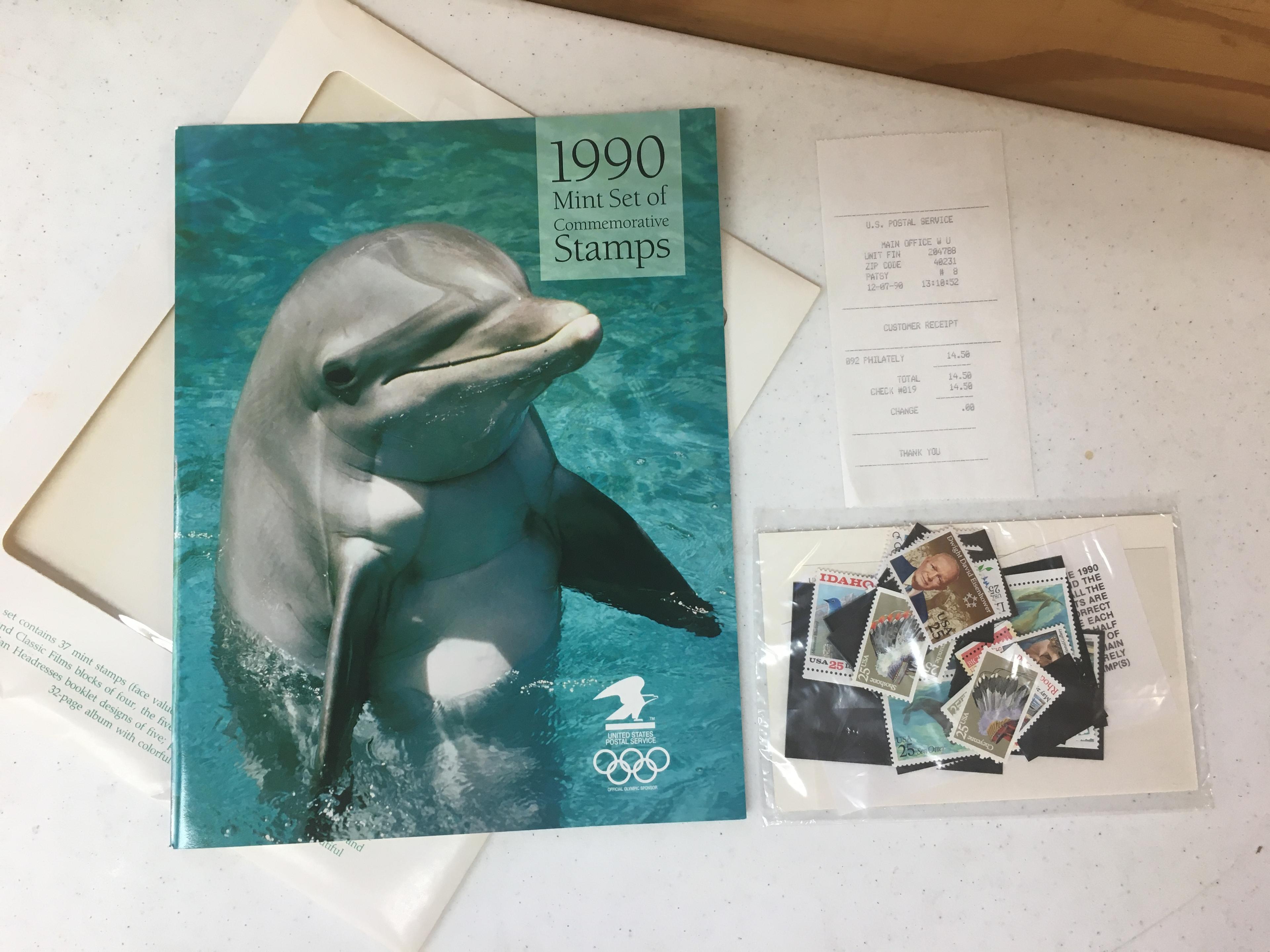 1990 Commemorative Mint Set Never Opened Usps Stamps