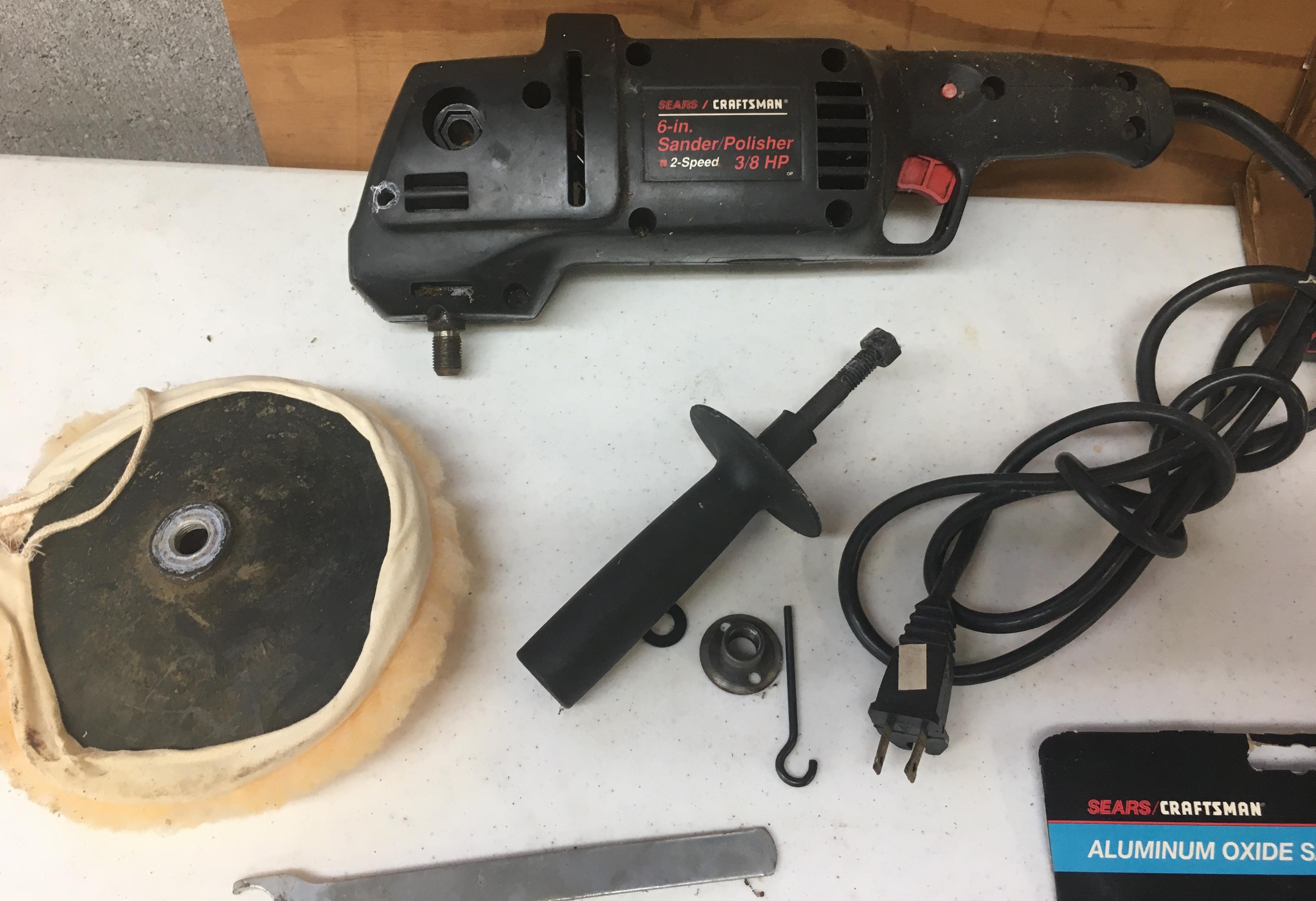 Craftsman 6" Sander/polisher With Pad. Sanding Discs 150 Fine, 100 Medium, 60 Course. Box & Manual