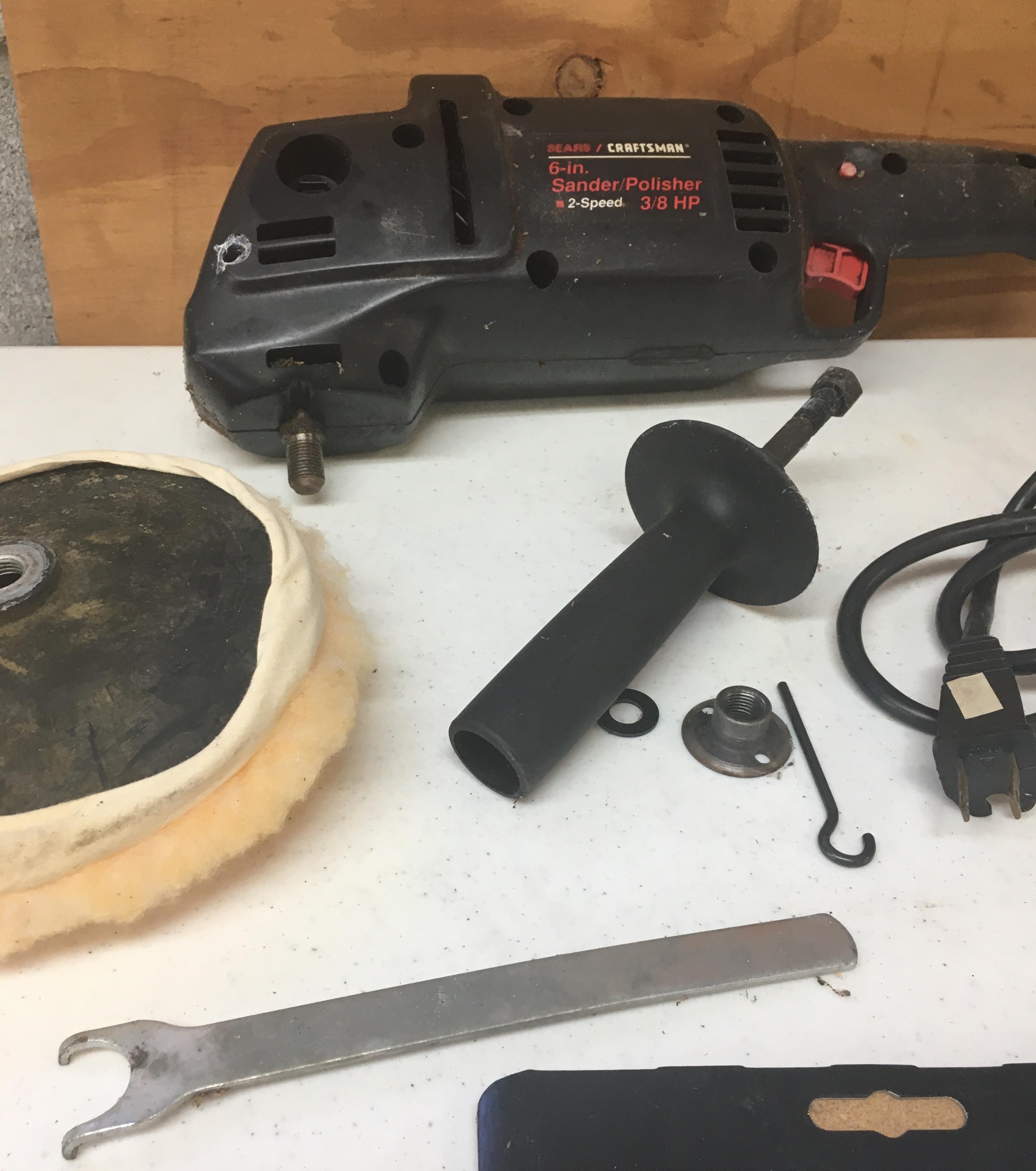Craftsman 6" Sander/polisher With Pad. Sanding Discs 150 Fine, 100 Medium, 60 Course. Box & Manual