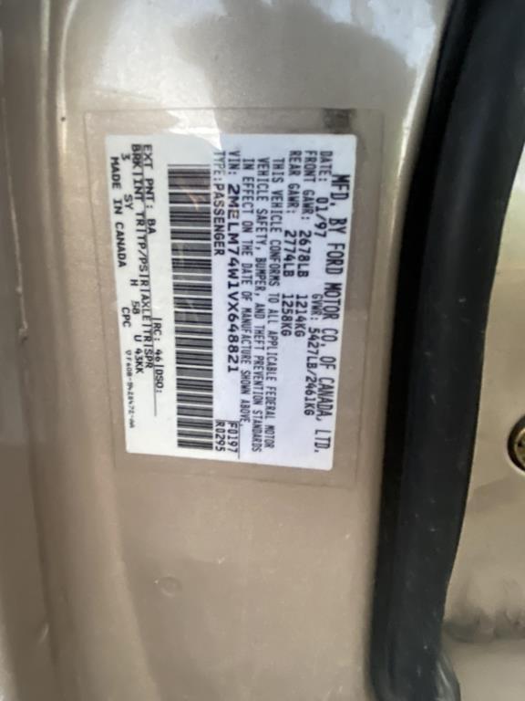 1997 Mercury Grand Marquis Tow# 111205