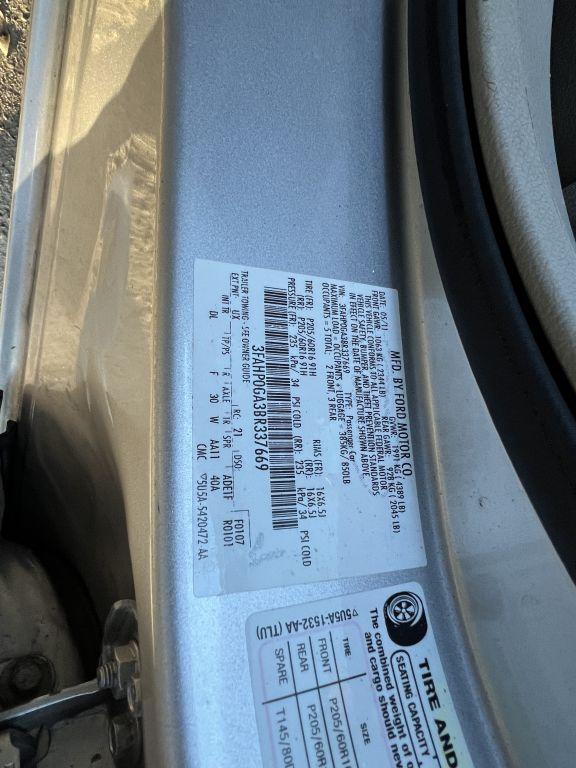 2011 Ford Fusion Tow# 105377