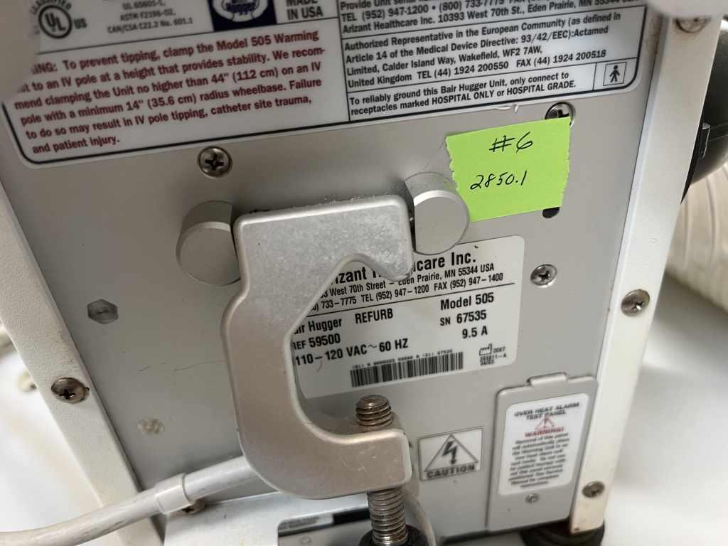 Bair Hugger Model 505 Warming Unit w/Accessories