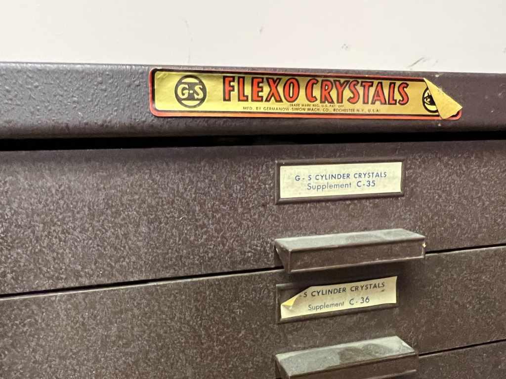 2 G-S Flexo Watch Crystal Cabinets with Crystals