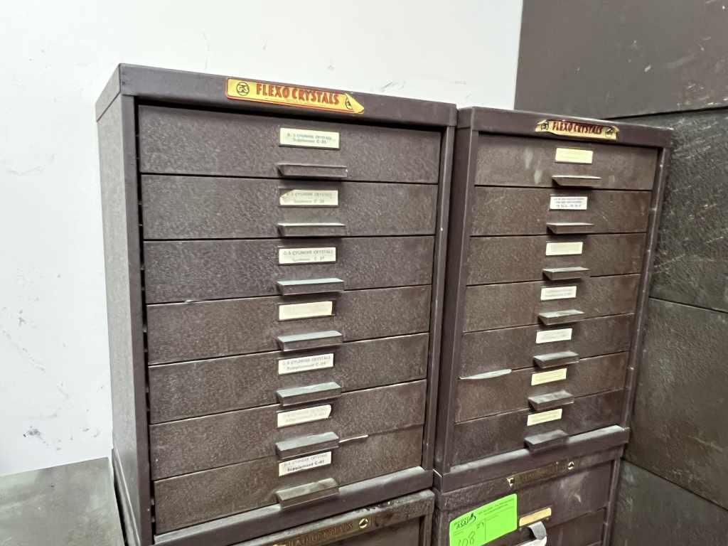 2 G-S Flexo Watch Crystal Cabinets with Crystals