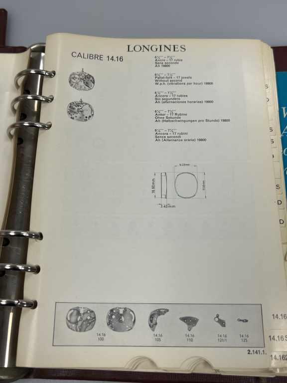 Genuine Longines Parts and Tech Catalogs
