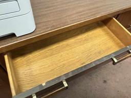 Large Walnut Mid-Century Modern Credenza