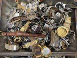 3 Trays of Assorted Wrist Watch Cases and Parts