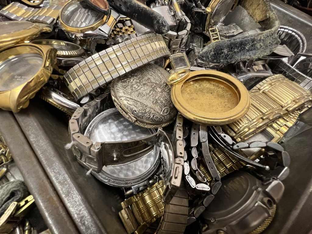 3 Trays of Assorted Wrist Watch Cases and Parts