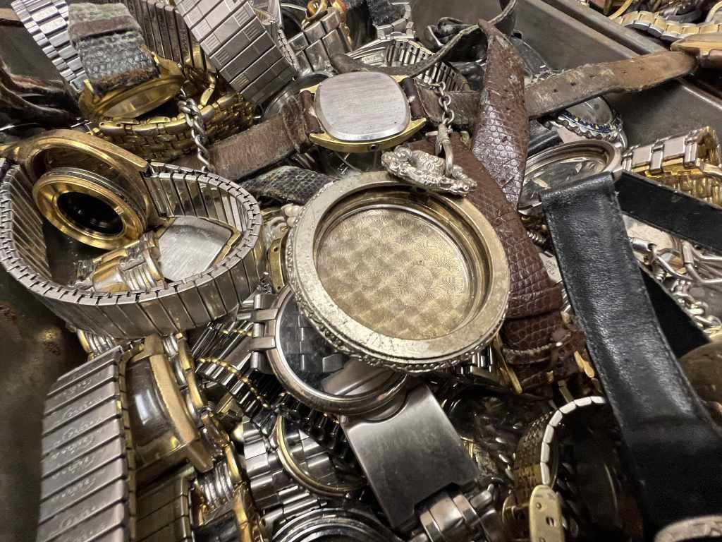 3 Trays of Assorted Wrist Watch Cases and Parts