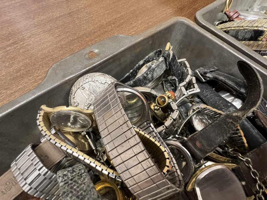 3 Trays of Assorted Wrist Watch Cases and Parts