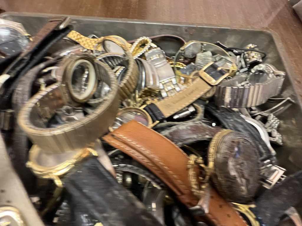 3 Trays of Assorted Wrist Watch Cases and Parts