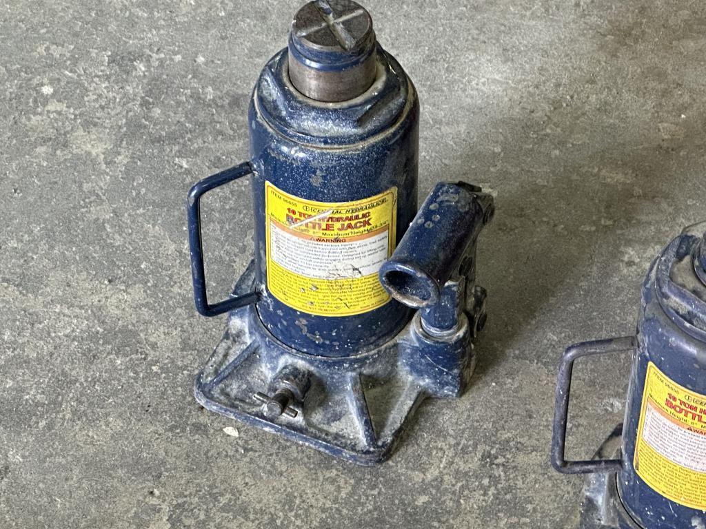 Central Hydraulics 10 Ton Bottle Jacks - (2)