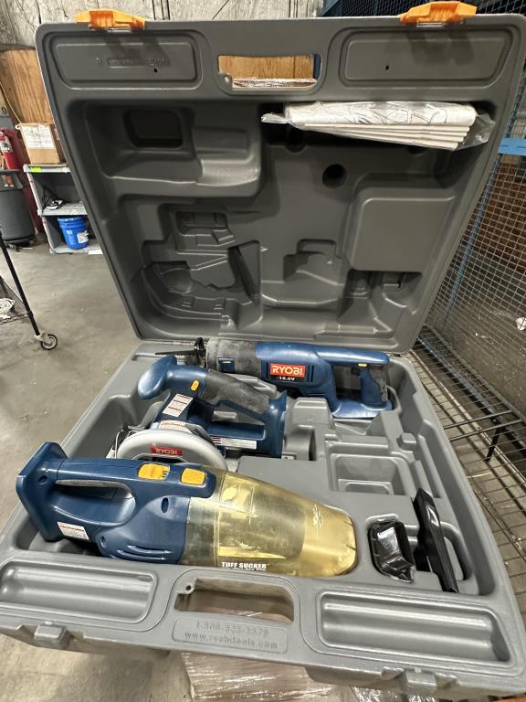 Ryobi Saws/ Vacuum in Case - No Batteries or Charg