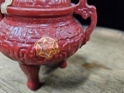 Isaiah Co. Asian Pottery - Red 2 Pk Mini Decanters