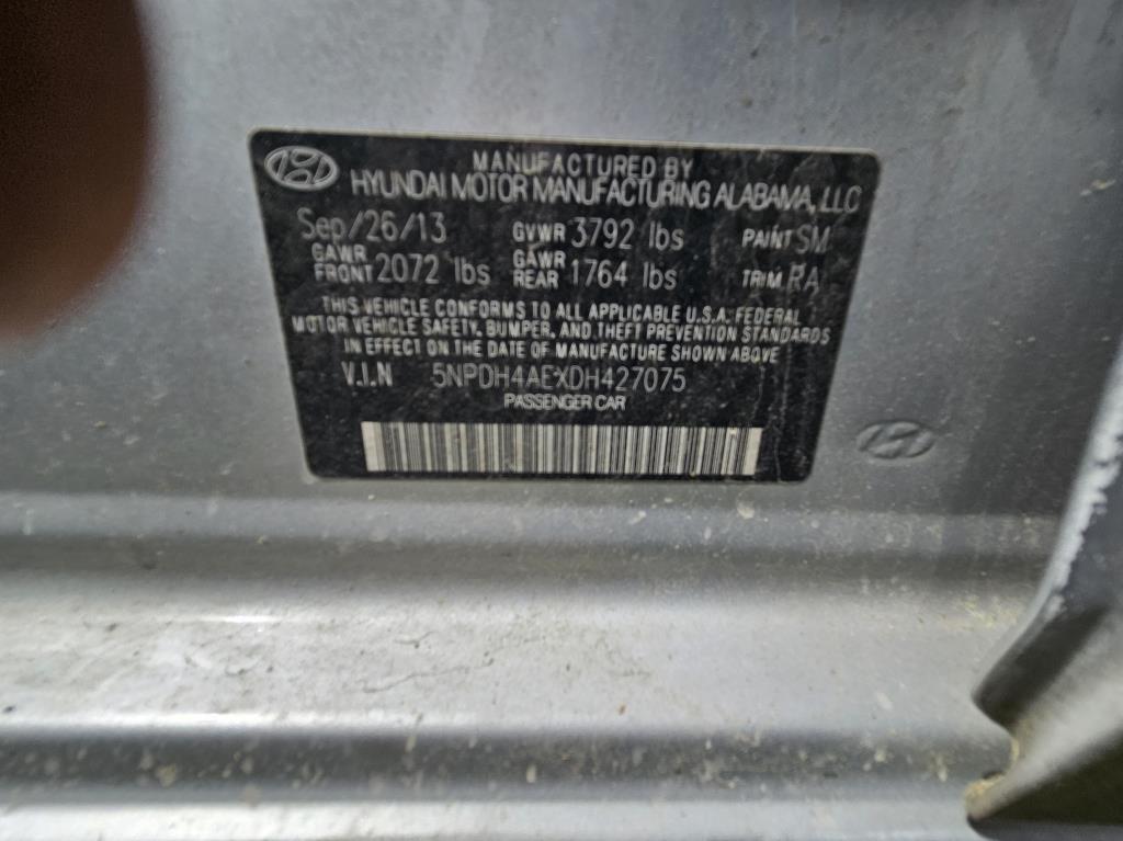 2013 Hyundai Elantra Tow# 14799