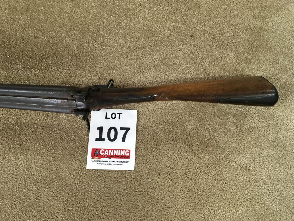 Stevens Double Barrel Percussion Shotgun