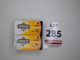 Armscor 9MM FMJ 100 QTY