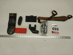 Scope mount, ammo holders, sling, misc