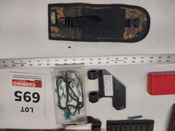 Scope mount, ammo holders, sling, misc