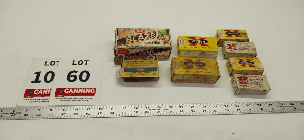 Vintage Assorted ammo boxes NOTE*