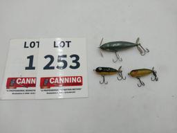 3 vintage Heddon Lures