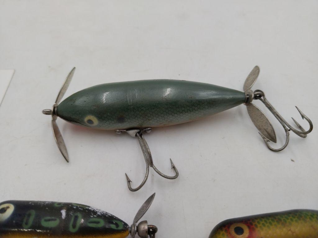 3 vintage Heddon Lures