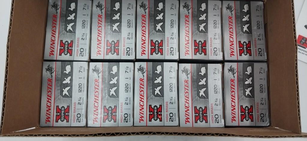 Winchester 20ga 2 3/4" 7 1/2 shot 250 rounds