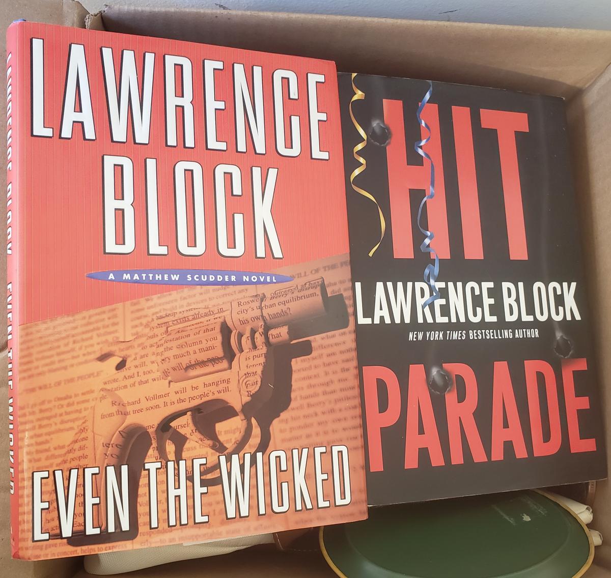 PAIR OF LAWRENCE BLOCK HARDCOVER BOOKS, PARADE & EVEN THE WICKED