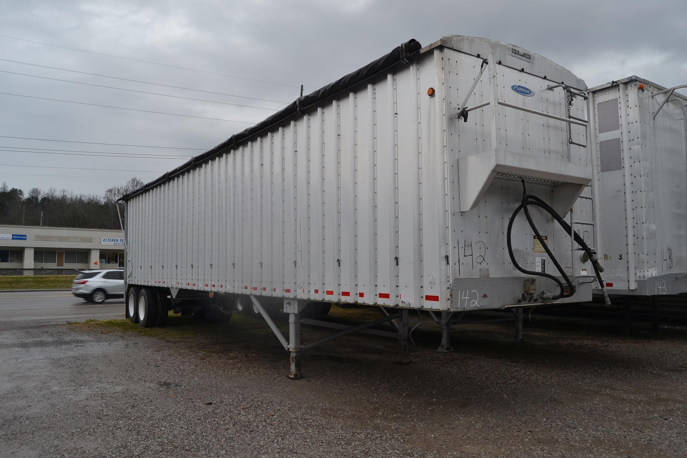 "1996 PEERLESS 45' WALKING FLOOR TRAILER W/ ROLLOVER TARP