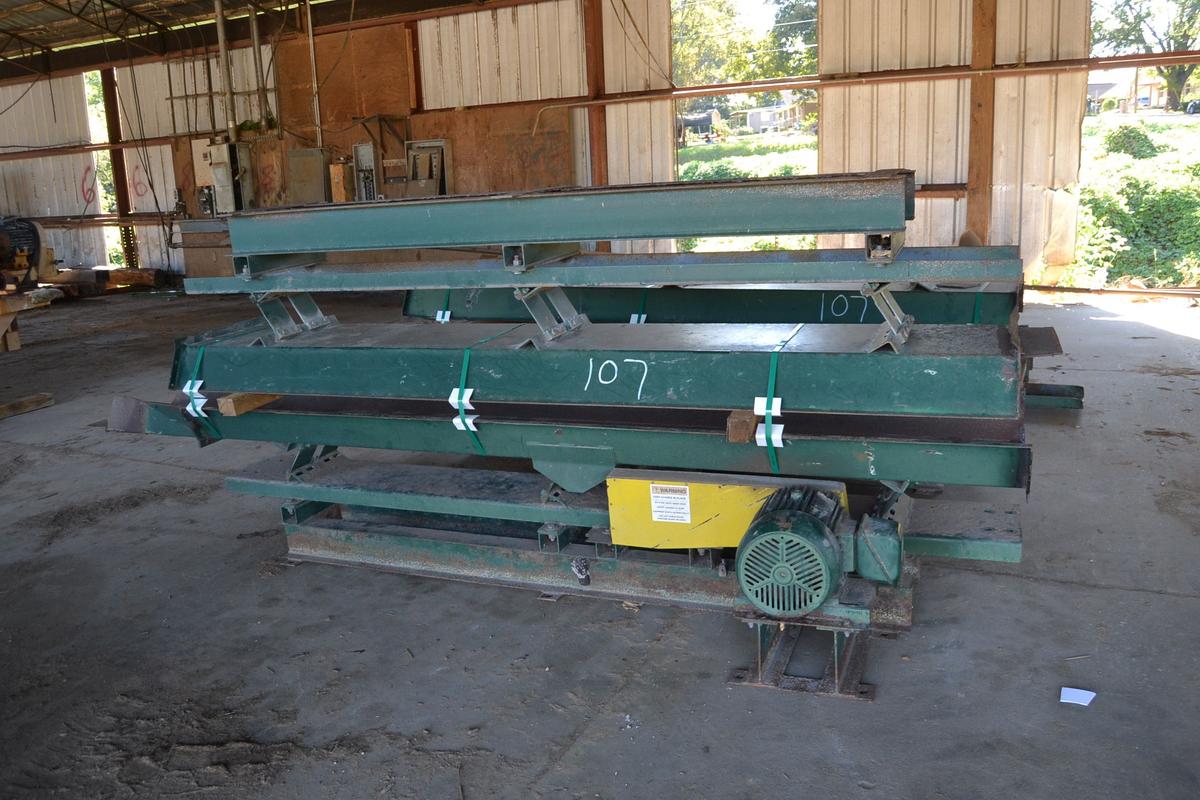 MELLOTT 18"X40' VIBRATING CONVEYOR W/ TRANSITOR SPOUT W/ DRIVE