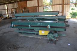 MELLOTT 18"X40' VIBRATING CONVEYOR W/ TRANSITOR SPOUT W/ DRIVE