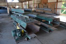 MELLOTT 18"X40' VIBRATING CONVEYOR W/ TRANSITOR SPOUT W/ DRIVE