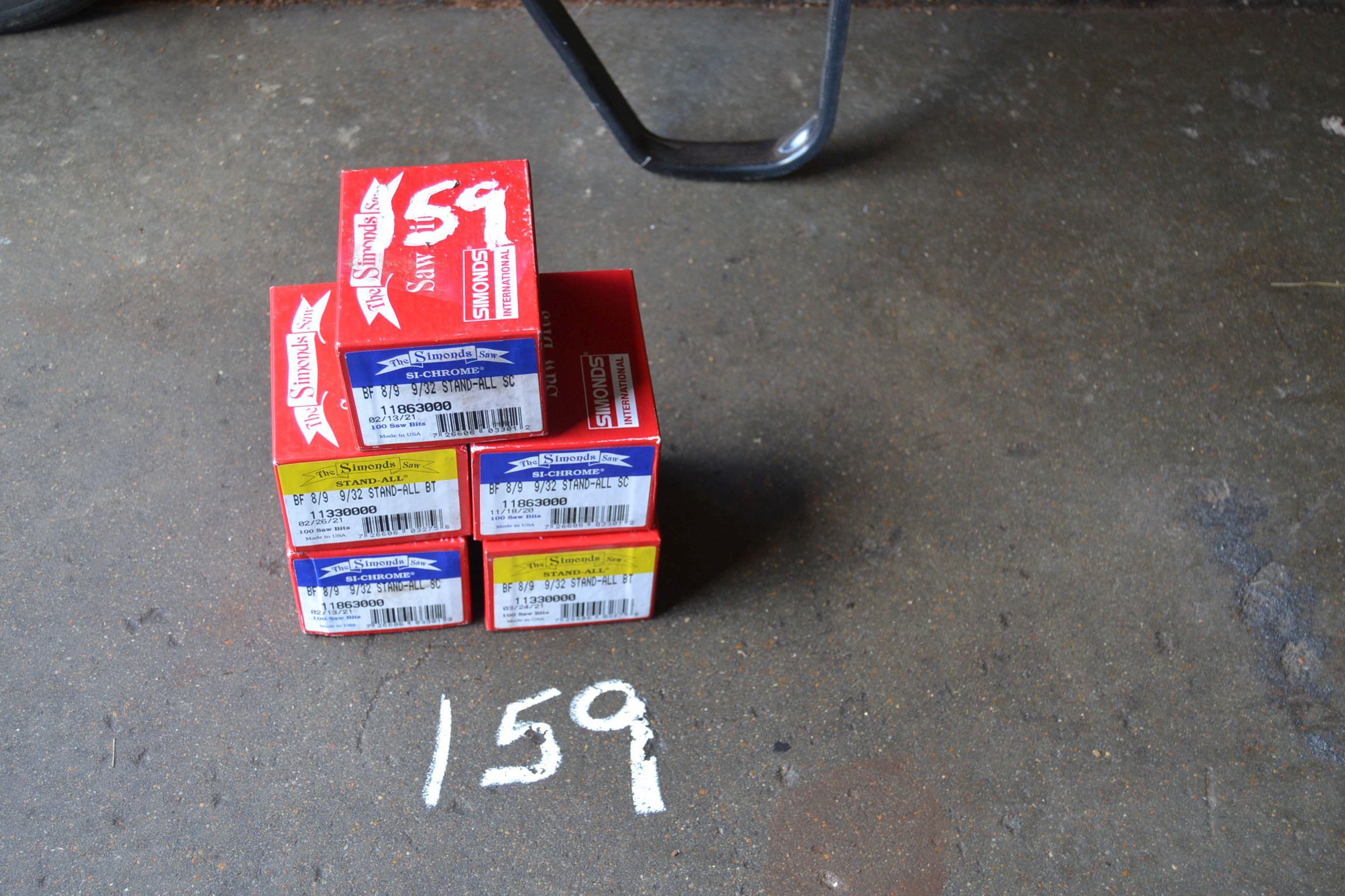 4 NEW BOXES OF BF 8/9 9/32 SAW TEETH W/ PARTICAL BOX