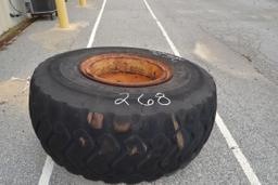 23.5R 25 TIRE ON CAT WHEEL FOR FRONT END LOADER