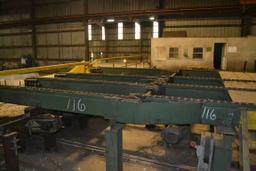 66' 4 STRAND GREEN CHAIN W/ 9' 4 STRAND ON COMMON SHAFT W/ DRIVE NO IDEALER SPROCKETS